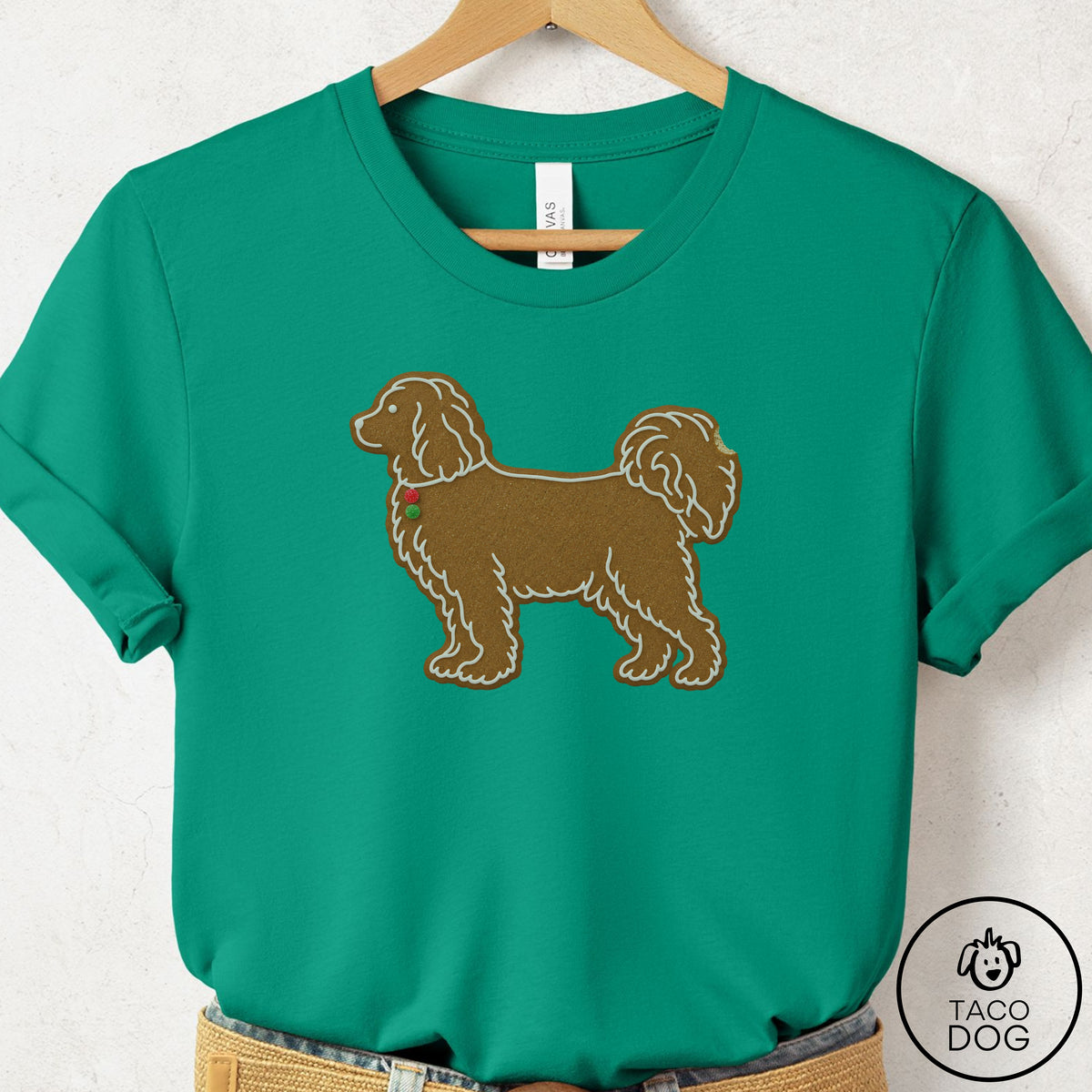 Havanese Gingerbread T-Shirt Kelly Taco-Dog