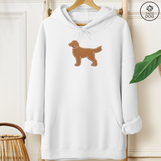 Labrador Retriever Gingerbread Hoodie White Taco-Dog