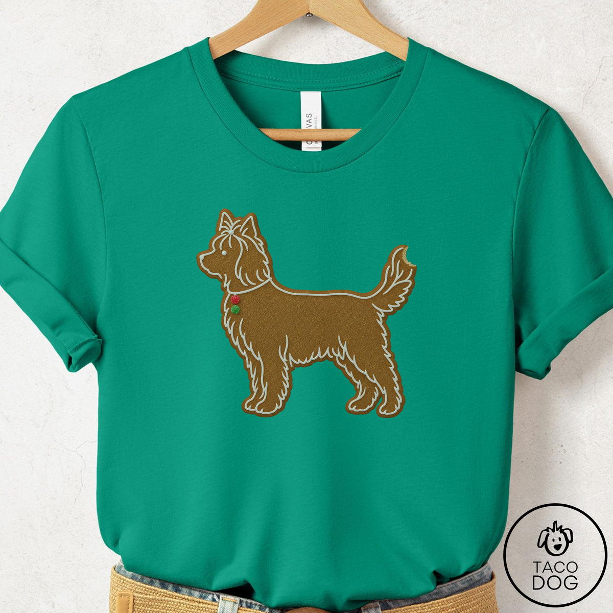Yorkshire Terrier Yorkie Gingerbread T-Shirt Kelly Taco-Dog