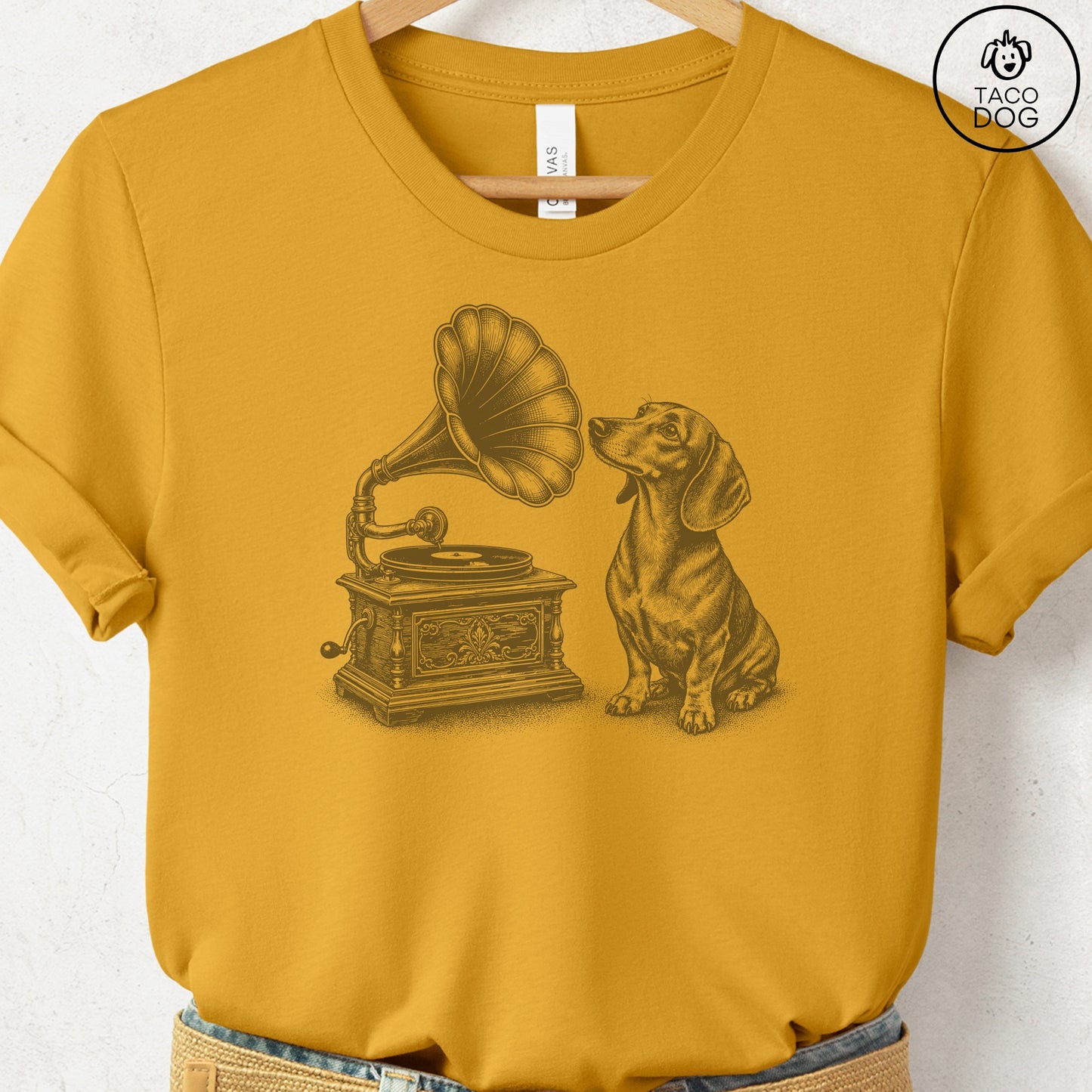 Dachshund Gramophone T-Shirt