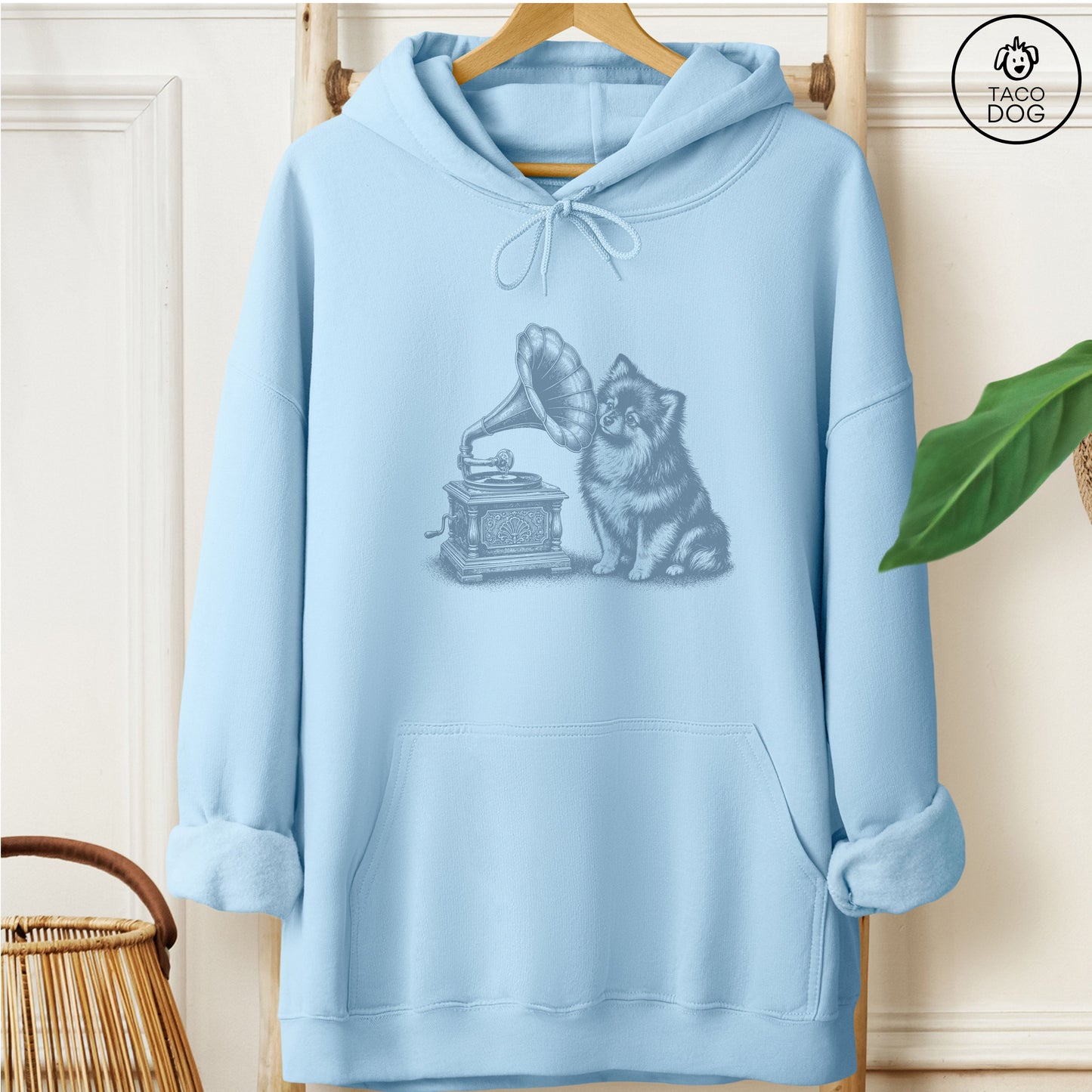 Pomeranian Gramophone Hoodie
