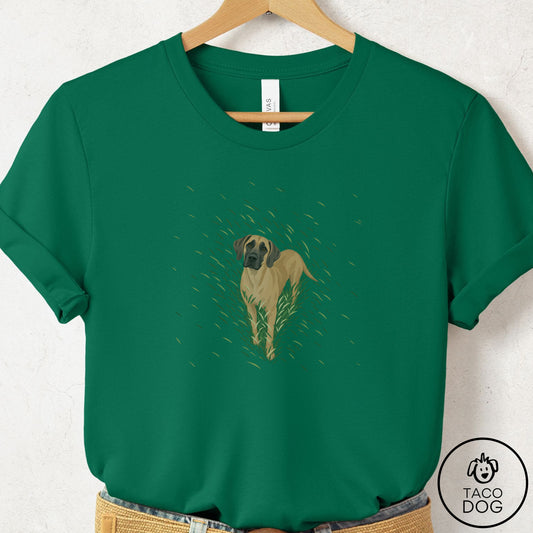 Great Dane Green Grass T-Shirt Evergreen Taco-Dog