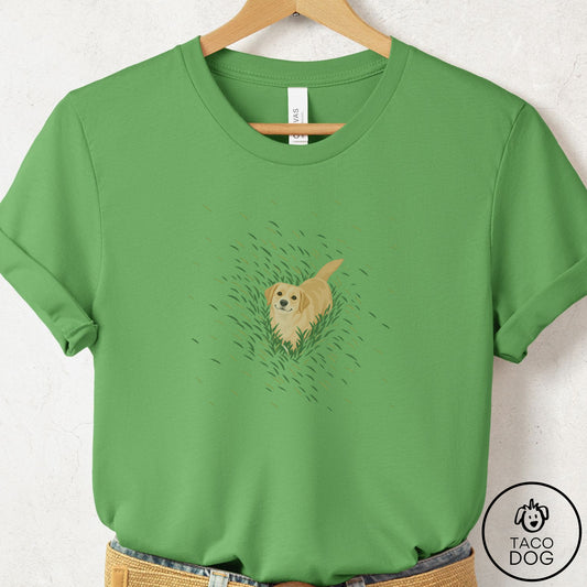 Labrador Retriever Green Grass T-Shirt Leaf Taco-Dog
