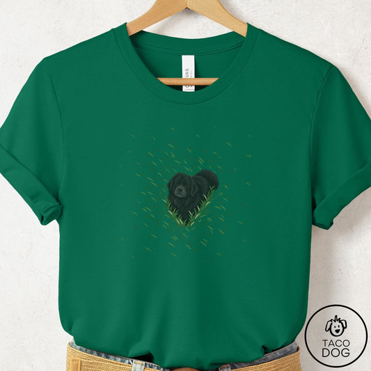 Newfoundland Green Grass T-Shirt Evergreen Taco-Dog