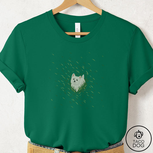 Westie Green Grass T-Shirt Evergreen Taco-Dog