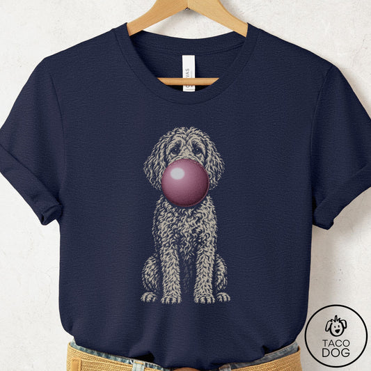 Doodle Gum Bubblegum T-Shirt Heather Midnight Navy Taco-Dog