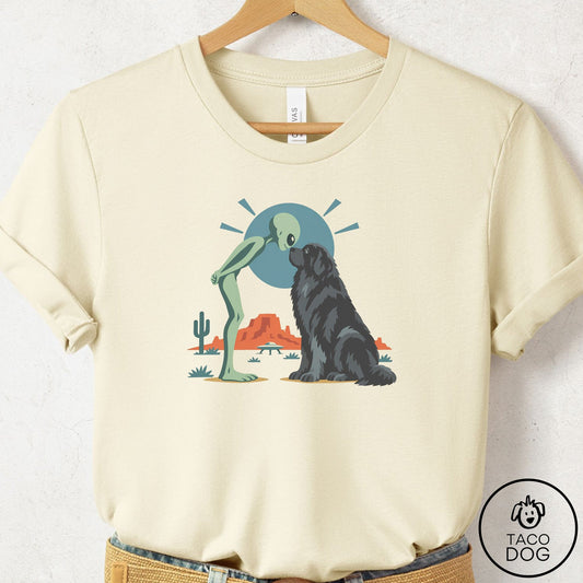 Newfoundland Hello Neighbor T-Shirt Natural Taco-Dog