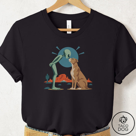 Pitbull Hello Neighbor T-Shirt Black Taco-Dog