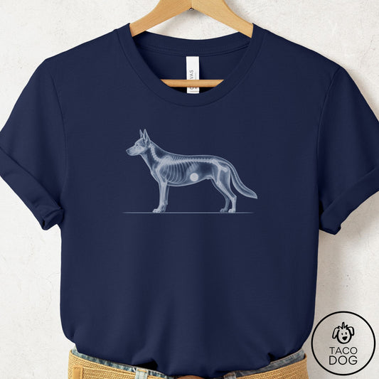 German Shepherd Inventory T-Shirt Navy Taco-Dog