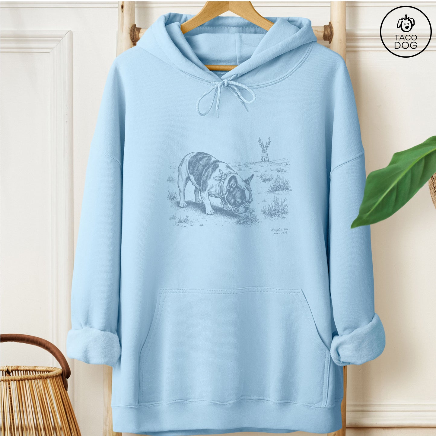 French Bulldog Frenchie Jackalope Hoodie
