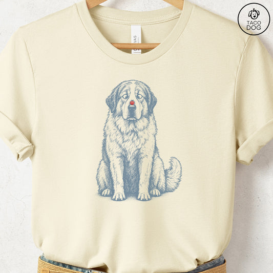Great Pyrenees Ladybug T-Shirt Natural Taco-Dog