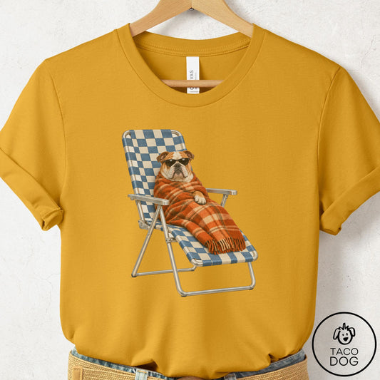 English Bulldog Layering T-Shirt Mustard Taco-Dog
