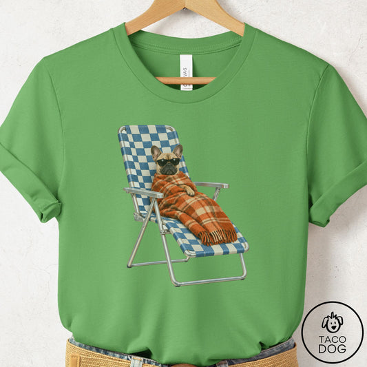 French Bulldog Frenchie Layering T-Shirt Leaf Taco-Dog
