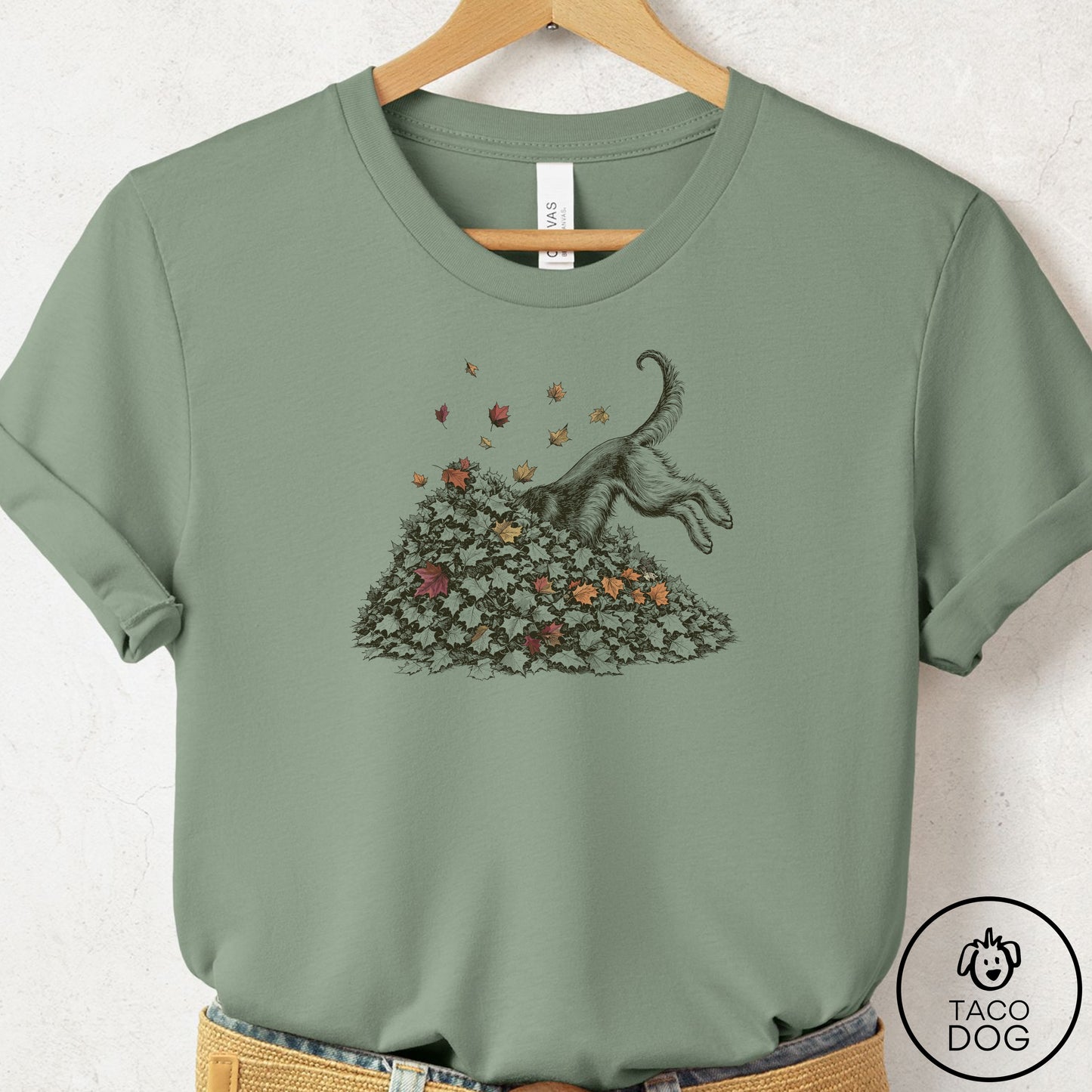 Afghan Hound Leaf Jump T-Shirt
