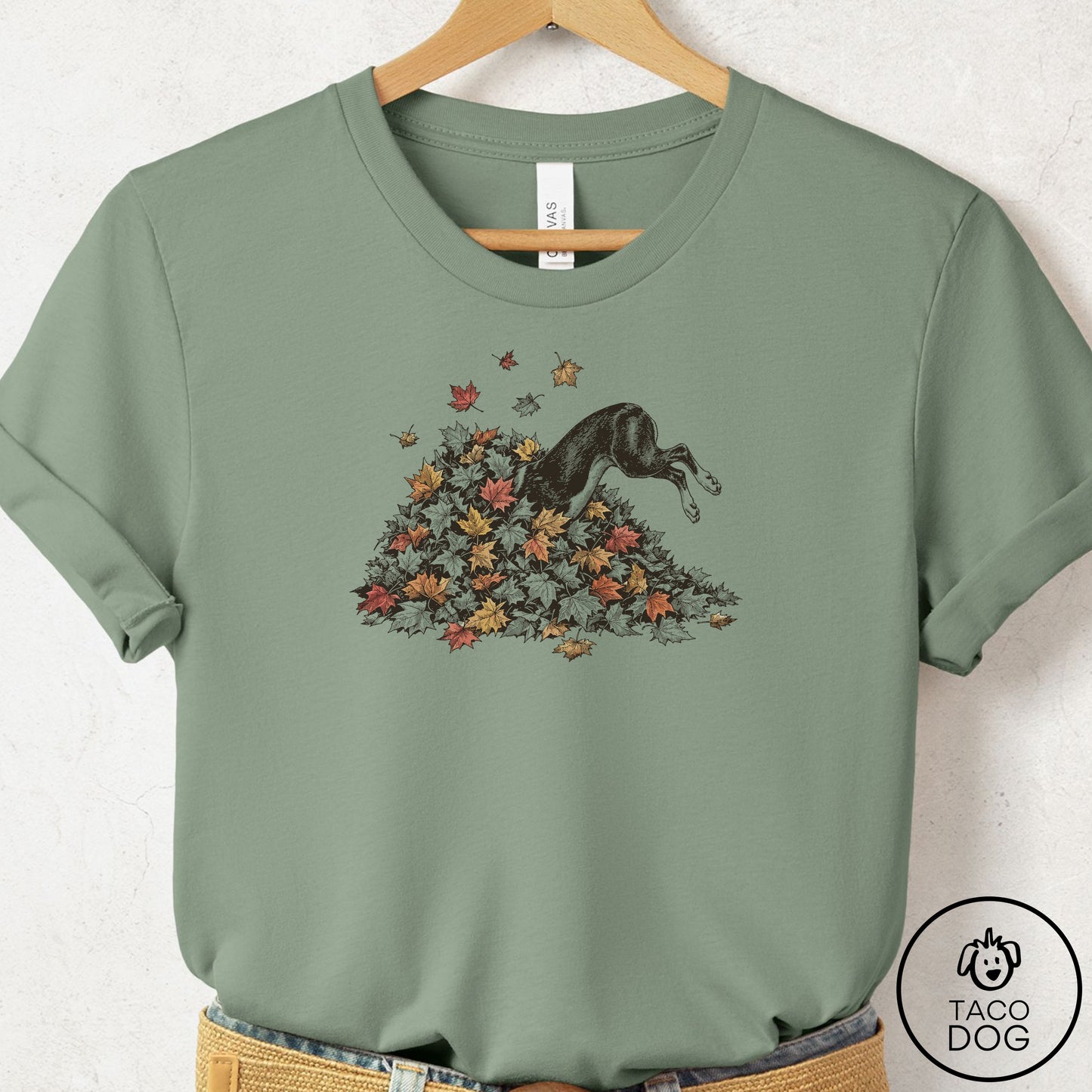 Boston Terrier Leaf Jump T-Shirt