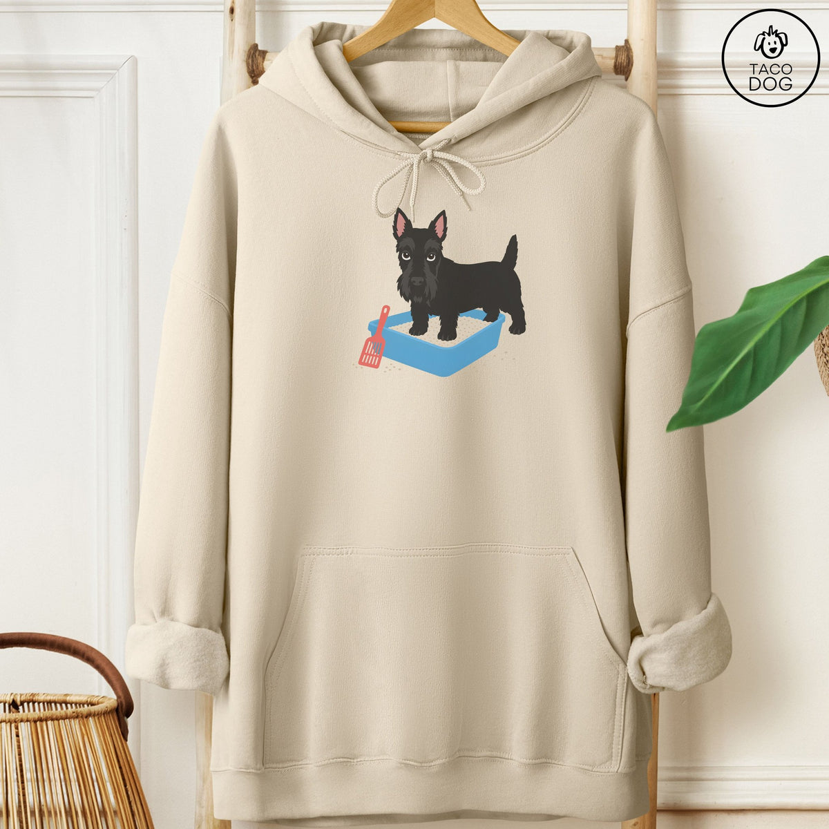 Scottie Litter Box Hoodie Sand Taco-Dog