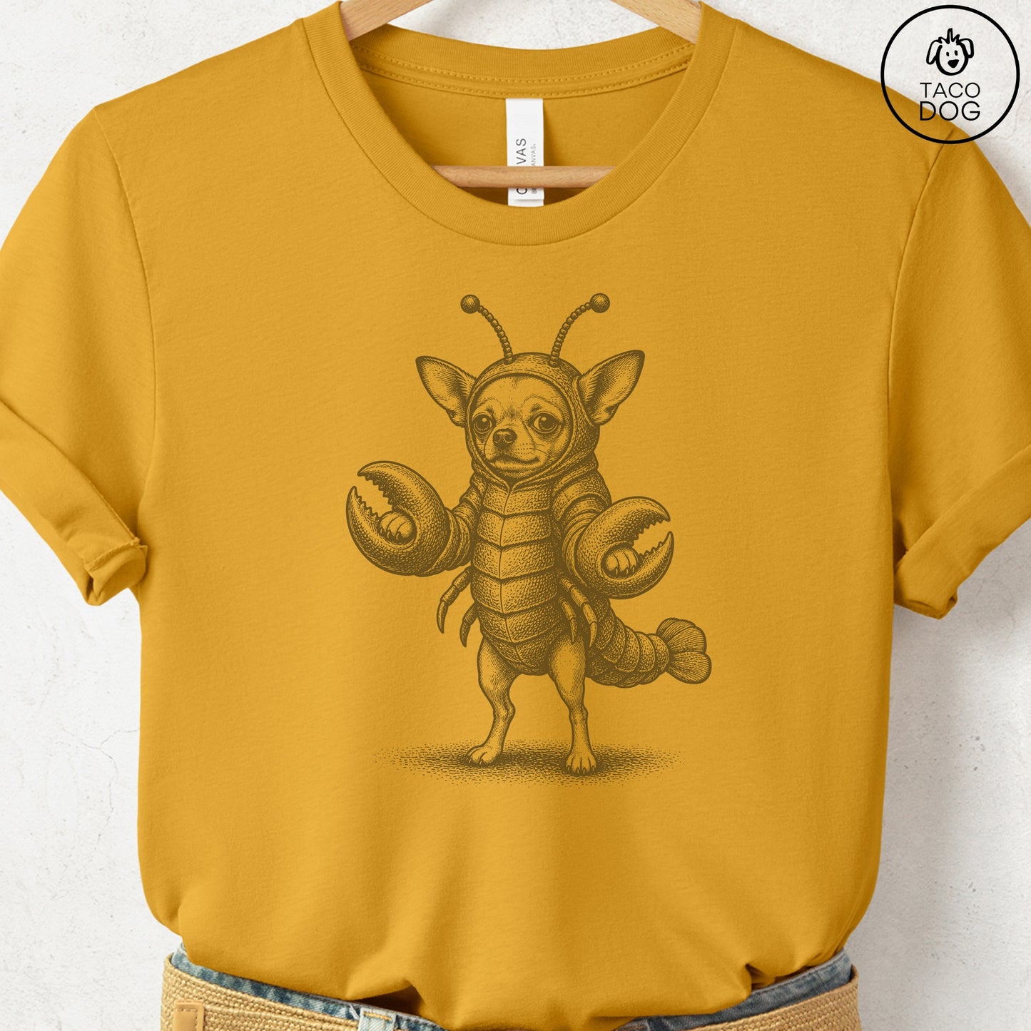 Chihuahua Lobster T-Shirt Mustard Taco-Dog