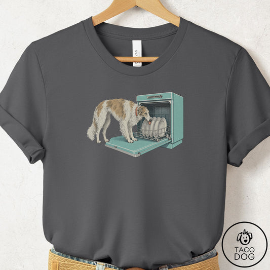 Borzoi Lower Rack T-Shirt Asphalt Taco-Dog