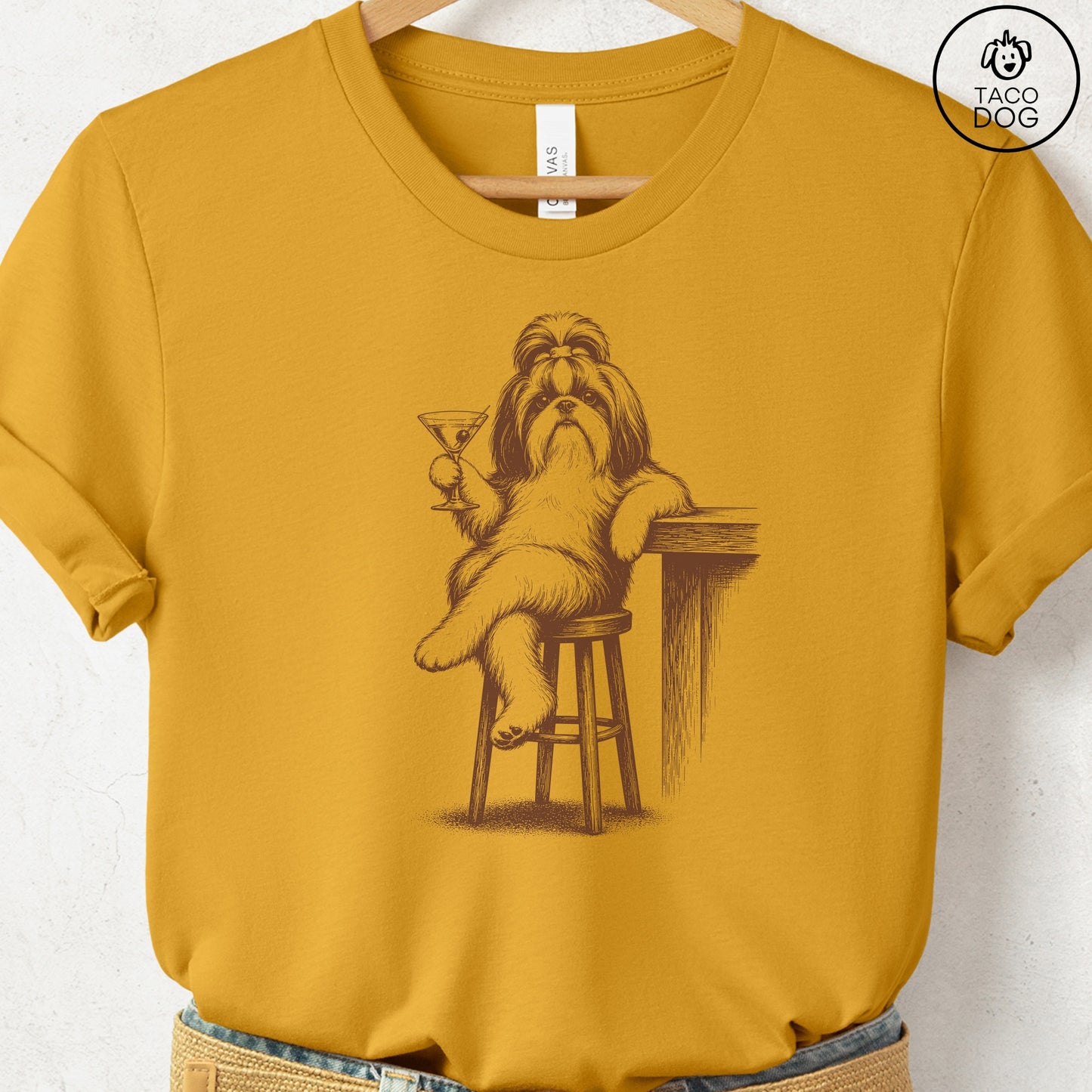 Shih Tzu Martini T-Shirt