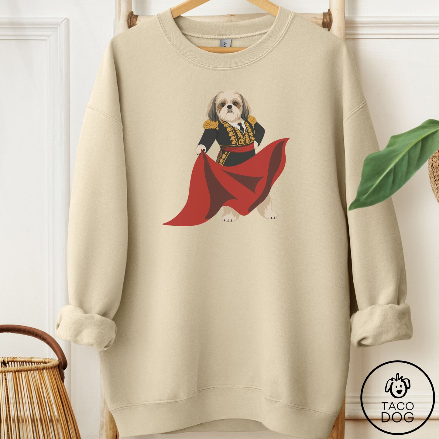 Shih Tzu Matador Sweatshirt Sand Taco-Dog