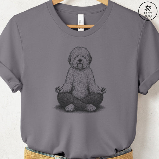 Old English Sheepdog Meditate T-Shirt Storm Taco-Dog