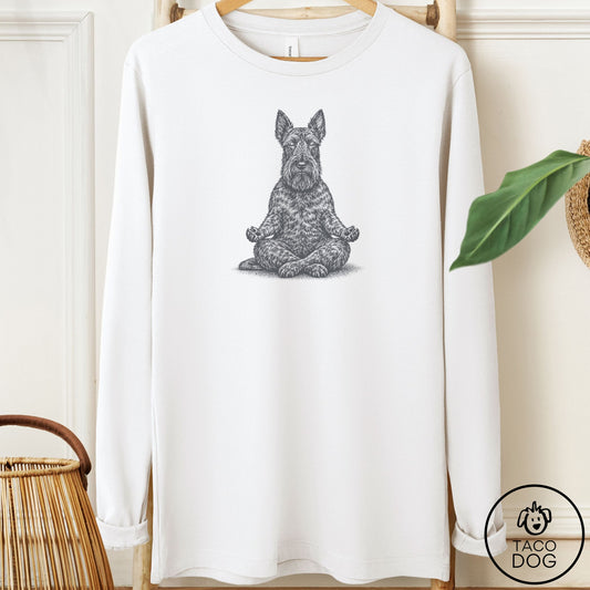 Scottie Meditate Long Sleeve Tee White Taco-Dog