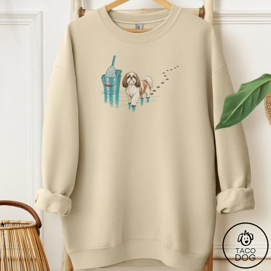 Shih Tzu Mop Sweatshirt Sand Taco-Dog