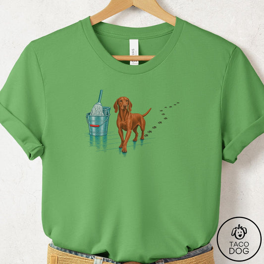 Vizsla Mop T-Shirt Leaf Taco-Dog
