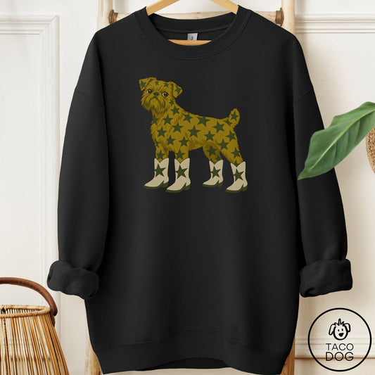 Brussels Griffon My Stars Sweatshirt Black Taco-Dog