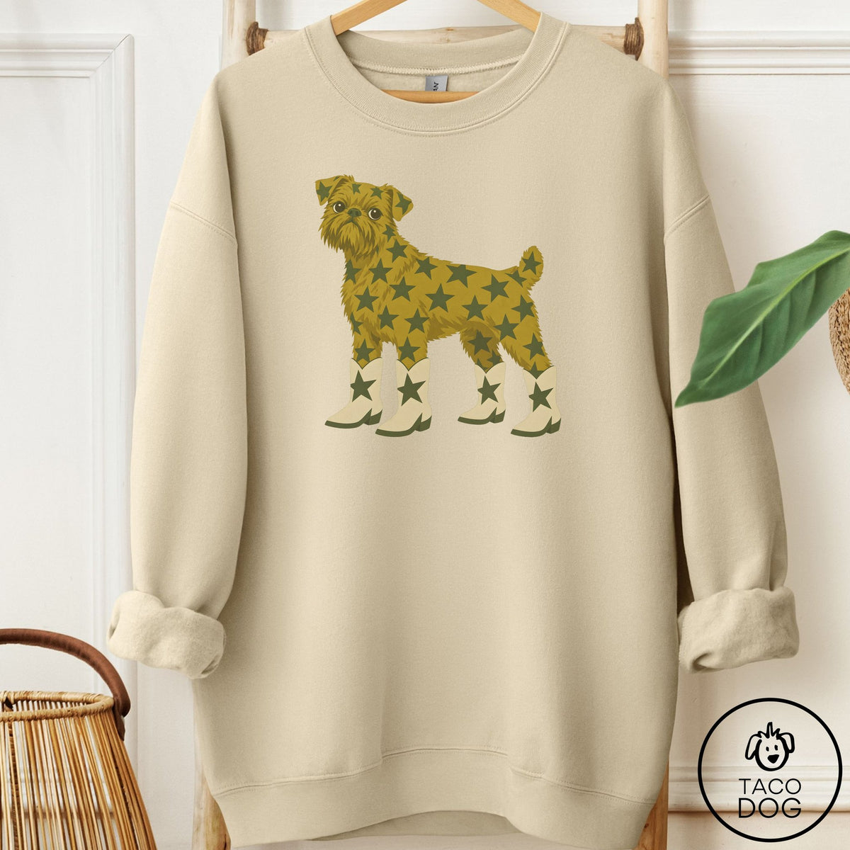 Brussels Griffon My Stars Sweatshirt Sand Taco-Dog