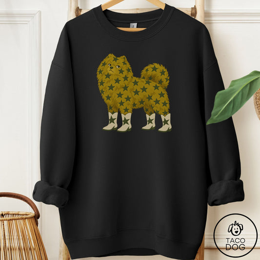 Pomeranian My Stars Sweatshirt Black Taco-Dog