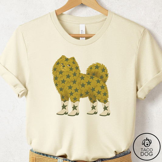 Pomeranian My Stars T-Shirt Natural Taco-Dog