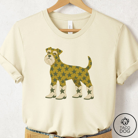 Schnauzer My Stars T-Shirt Natural Taco-Dog