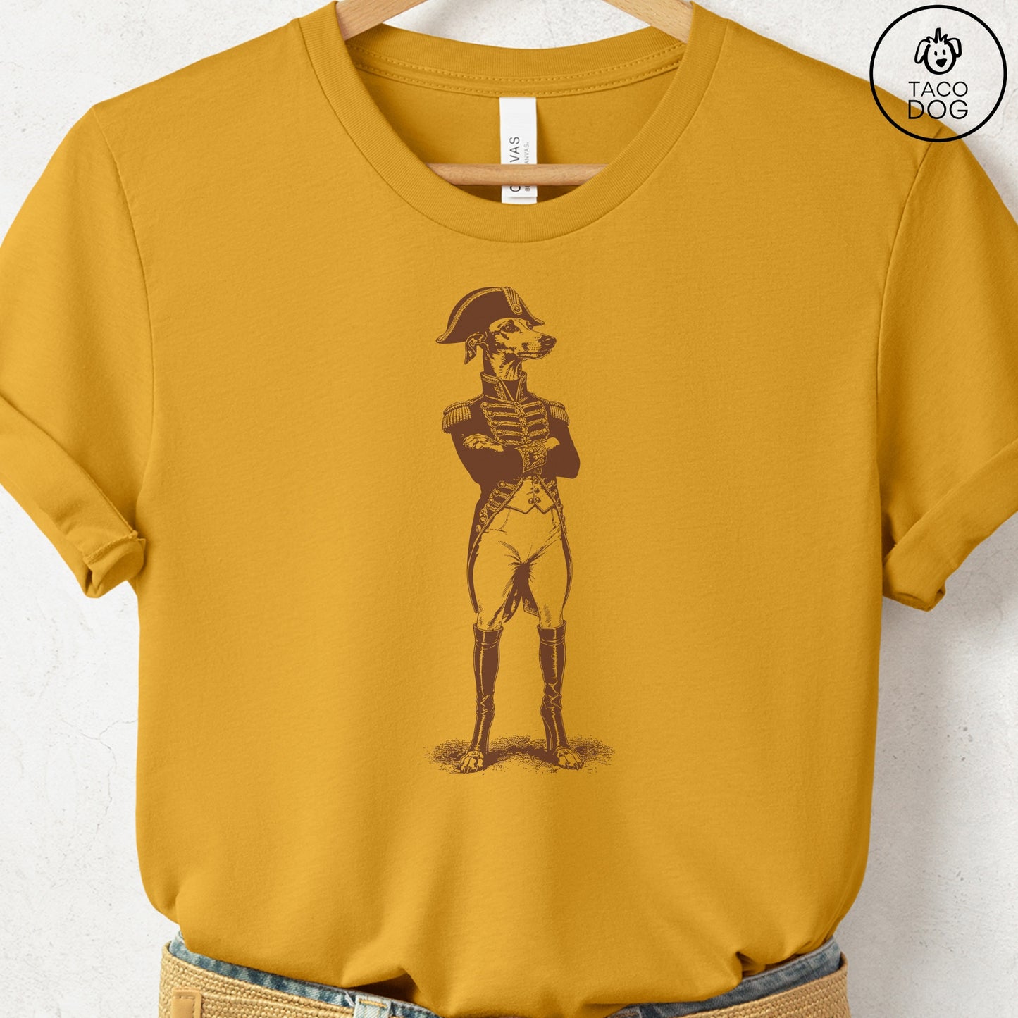 Italian Greyhound Whippet Napoleon T-Shirt Taco-Dog