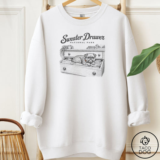 Brussels Griffon National Park Sweatshirt White Taco-Dog