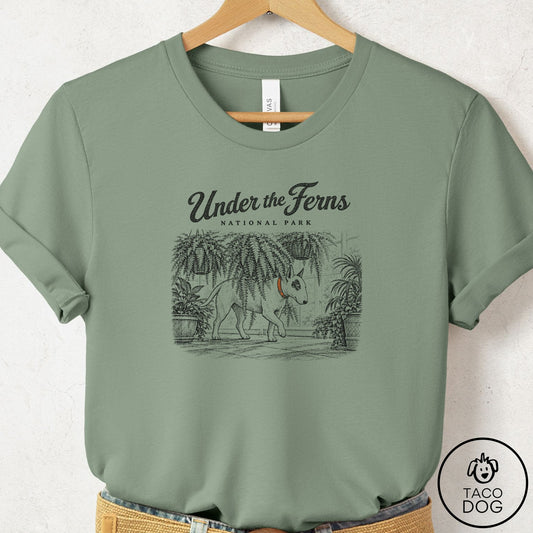 Bull Terrier National Park T-Shirt Sage Taco-Dog