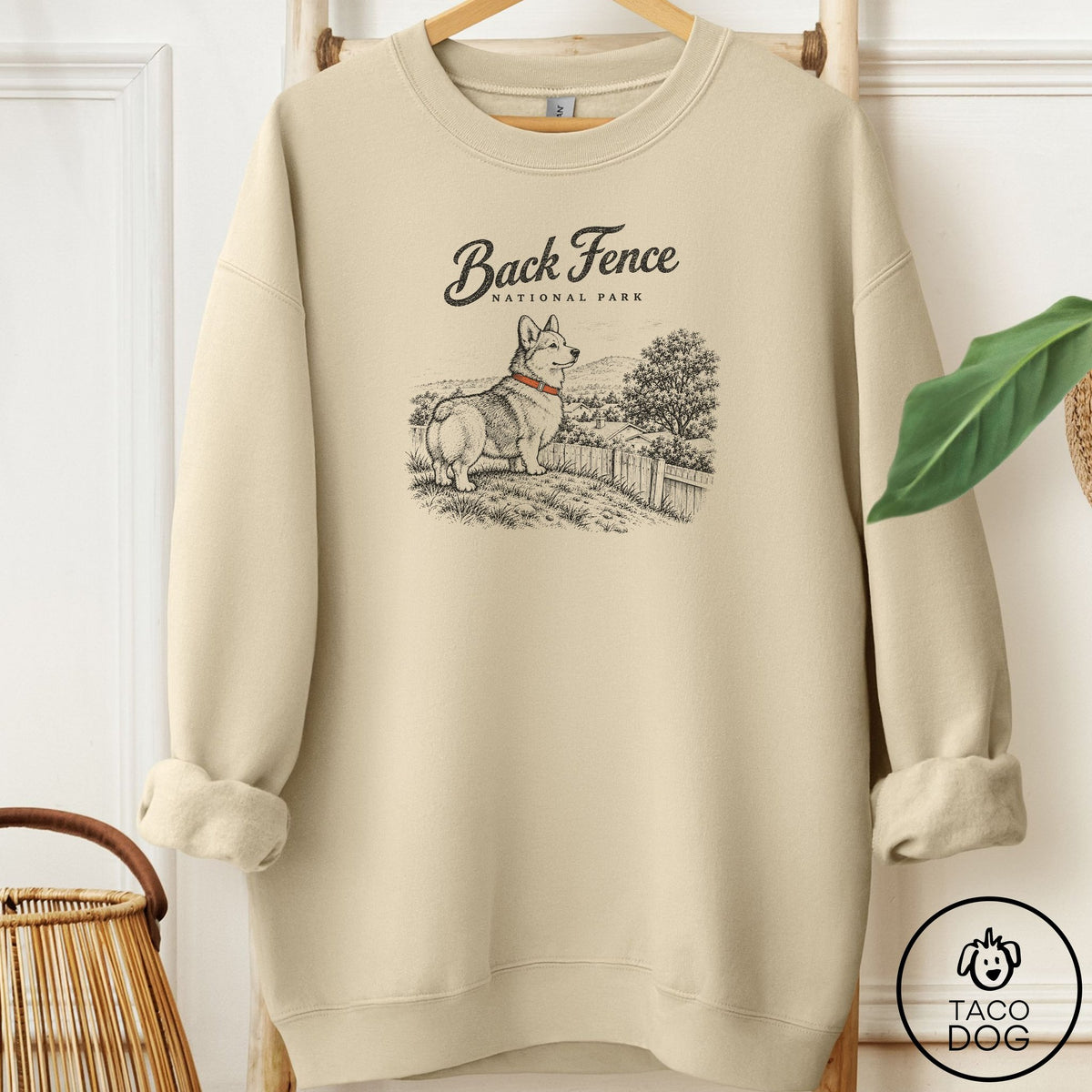 Corgi National Park Sweatshirt Sand Taco-Dog