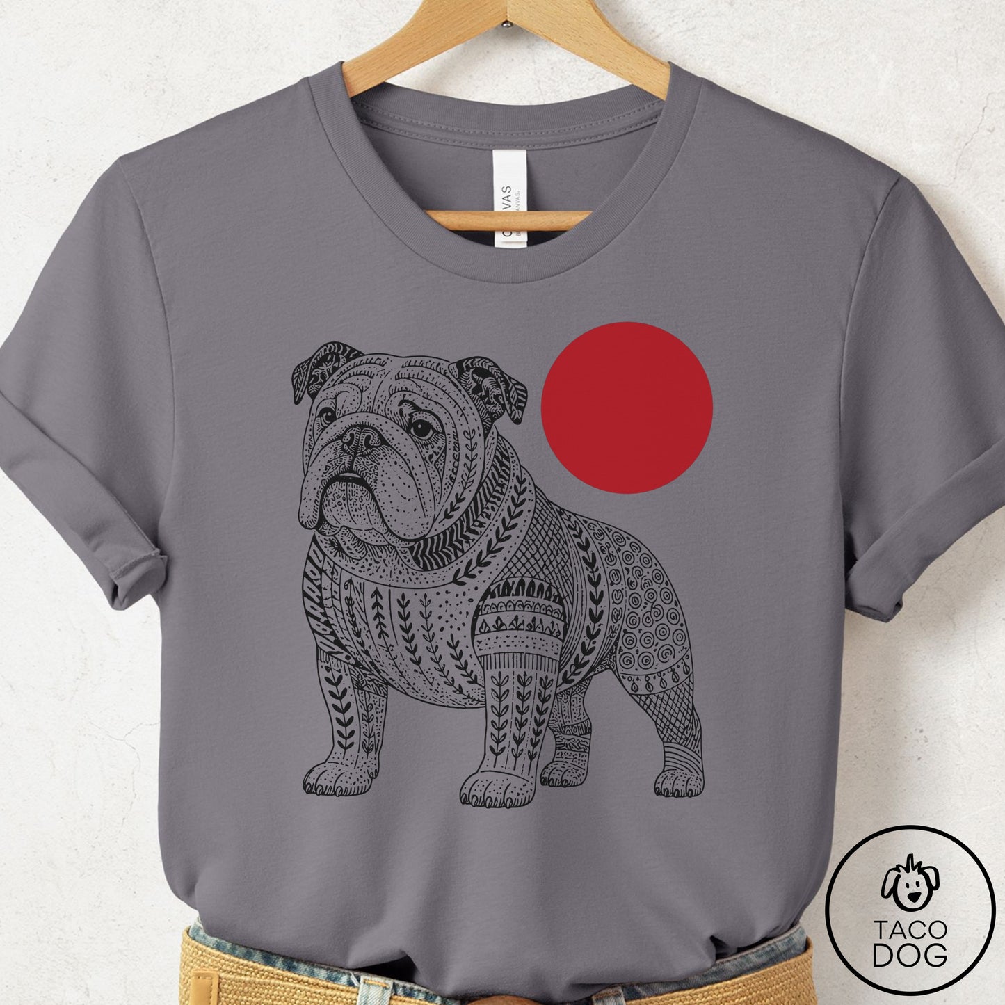 English Bulldog Ornamental T-Shirt Storm Taco-Dog