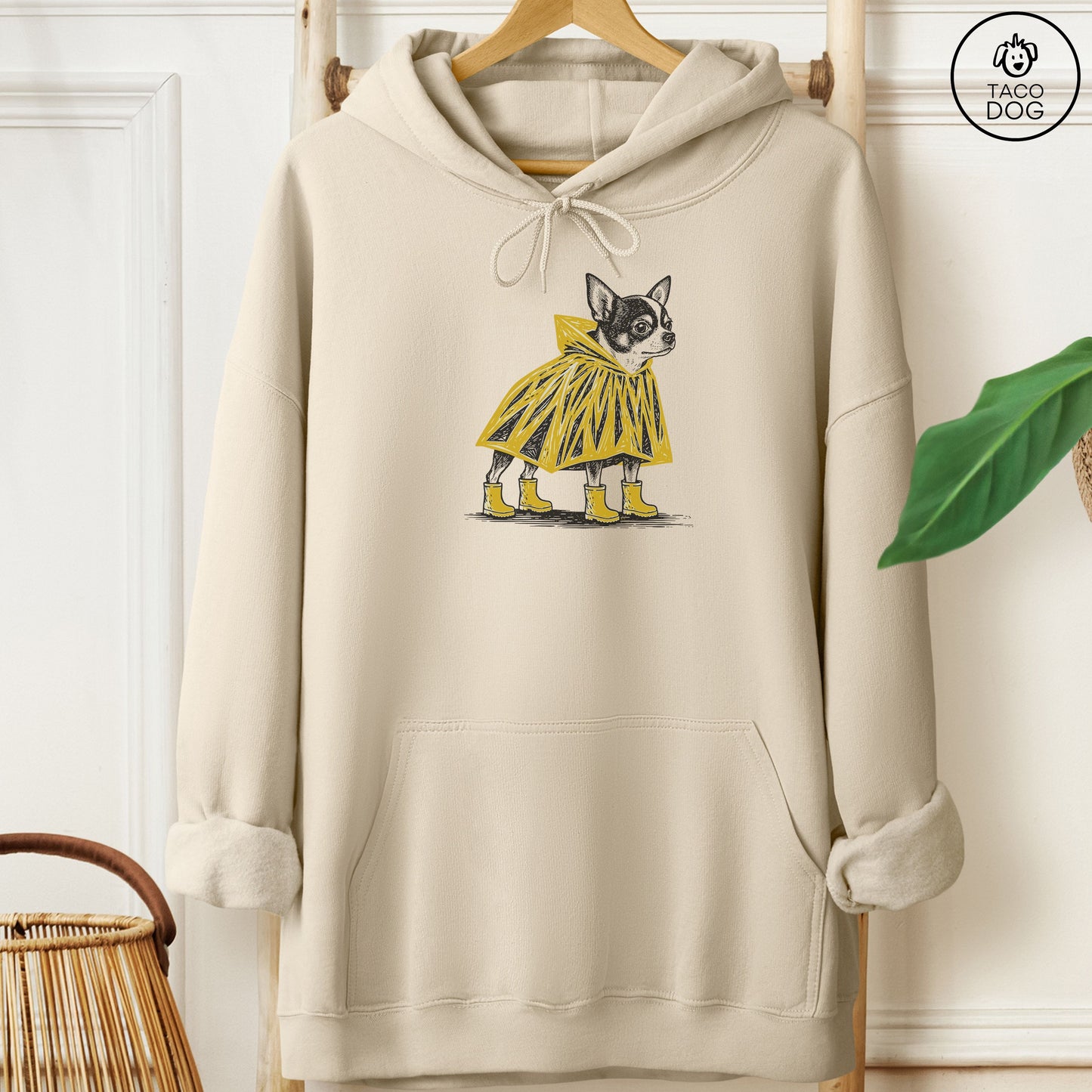 Chihuahua Poncho Hoodie Sand Taco-Dog