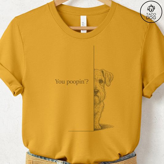 Sealyham Terrier Poopin T-Shirt Mustard Taco-Dog