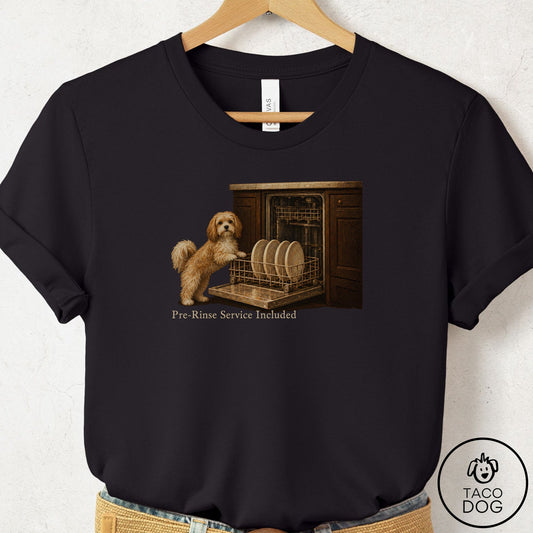 Havanese Pre-Rinse T-Shirt Black Taco-Dog