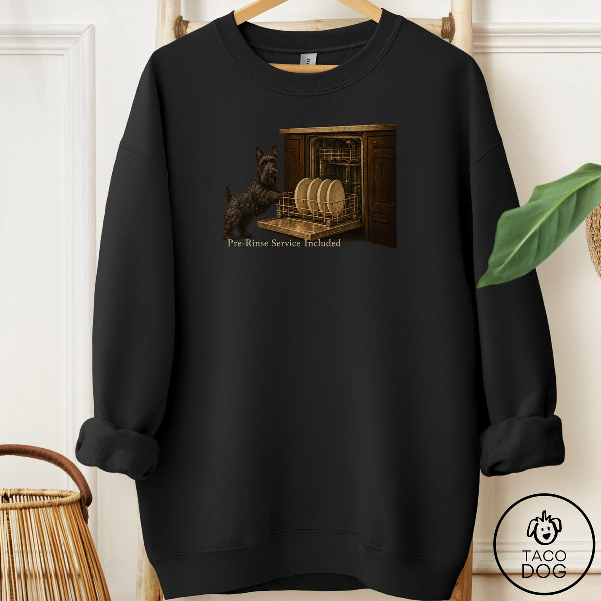 Scottie Pre-Rinse Sweatshirt Black Taco-Dog