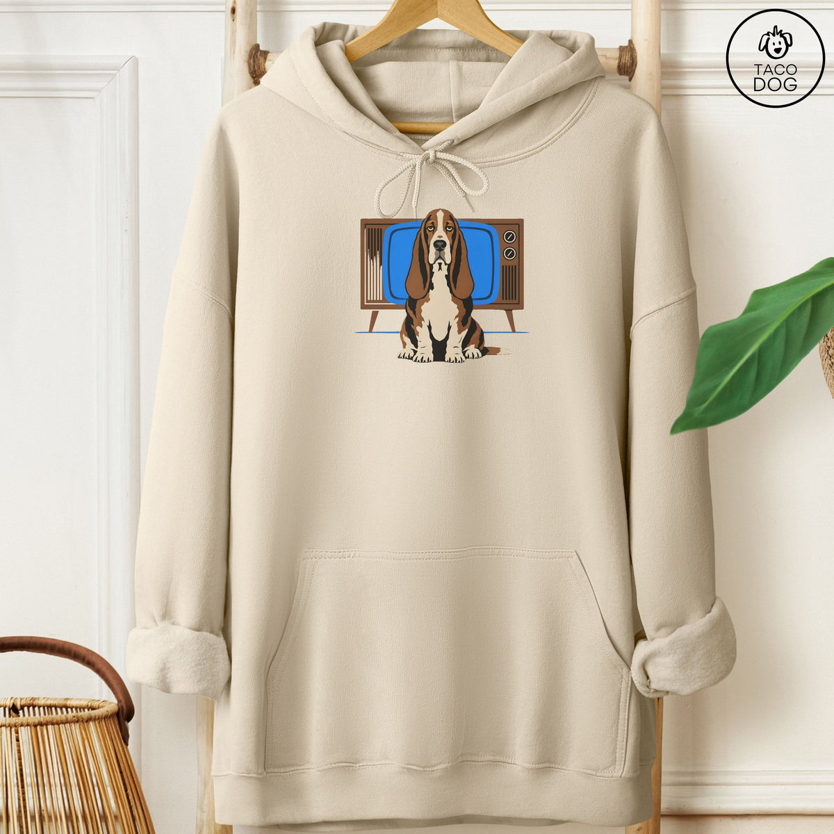 Basset Hound Program Hoodie Sand Taco-Dog