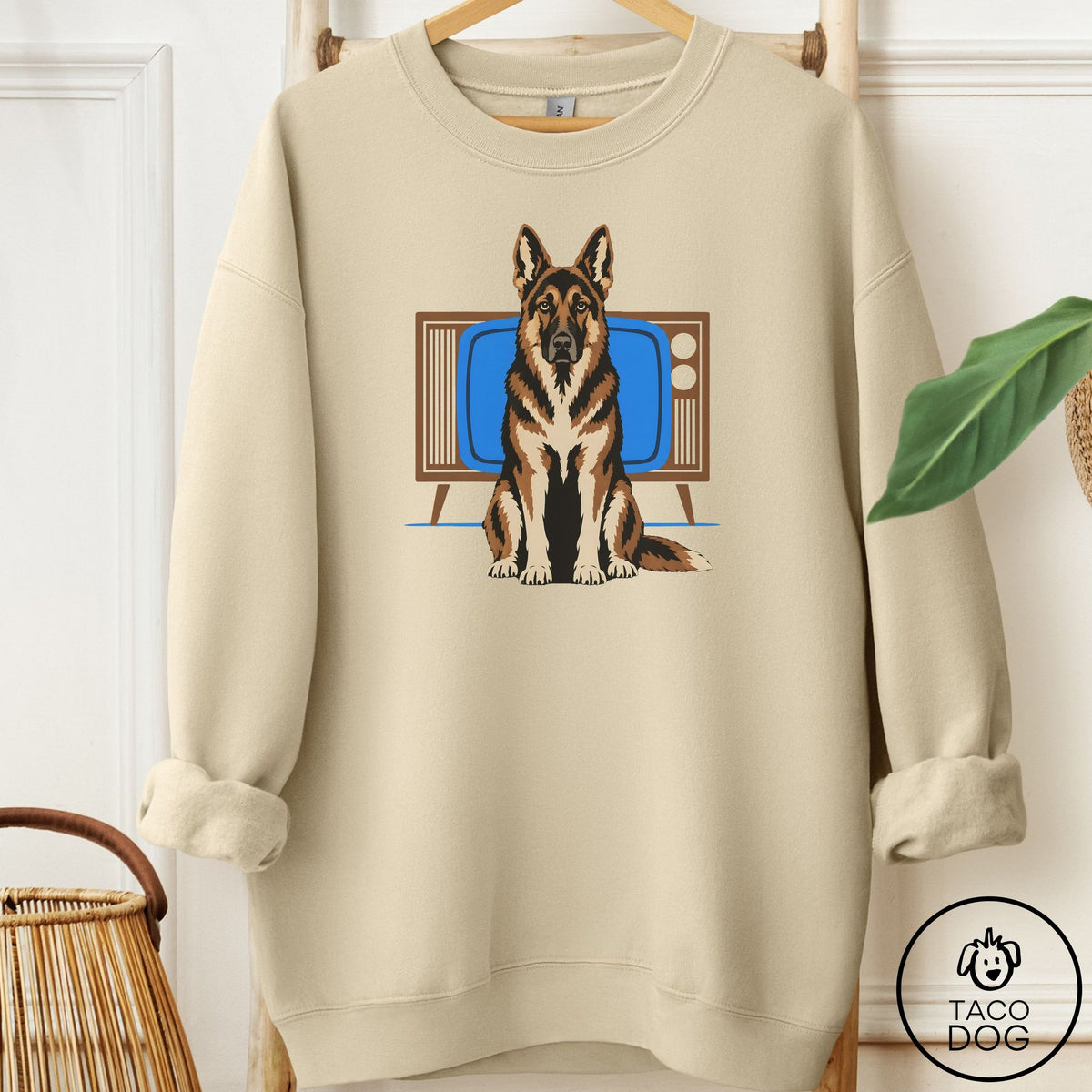 German Shepherd Program Sweatshirt Sand Taco-Dog