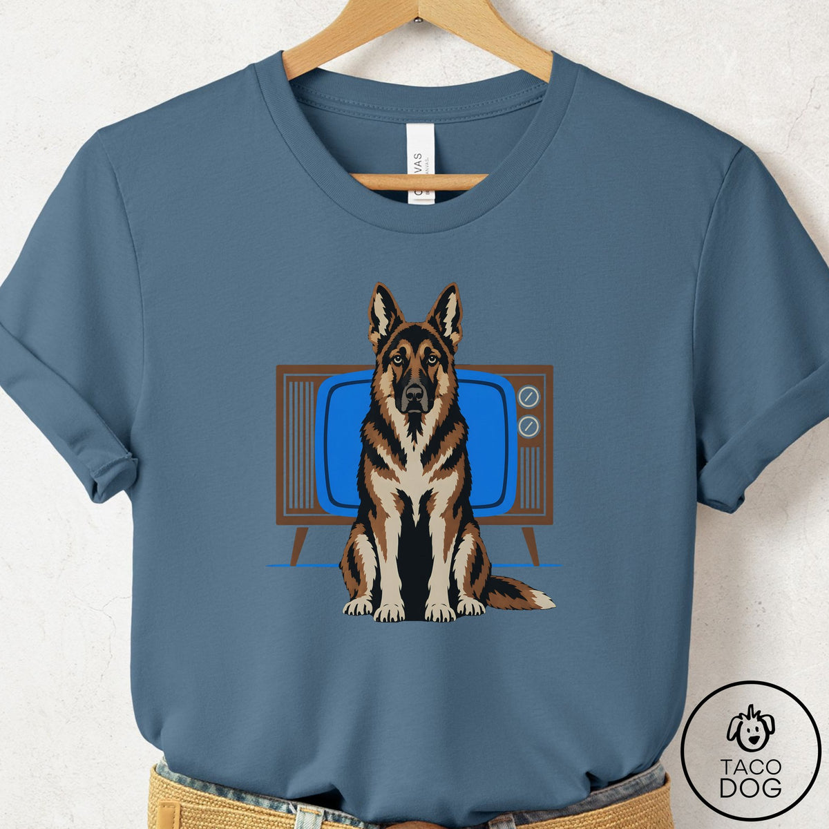 German Shepherd Program T-Shirt Steel Blue Taco-Dog