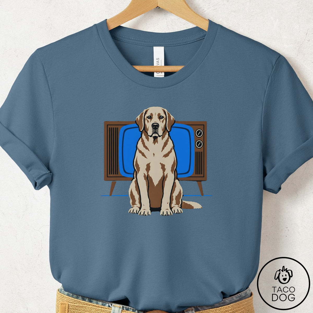 Labrador Retriever Program T-Shirt Steel Blue Taco-Dog