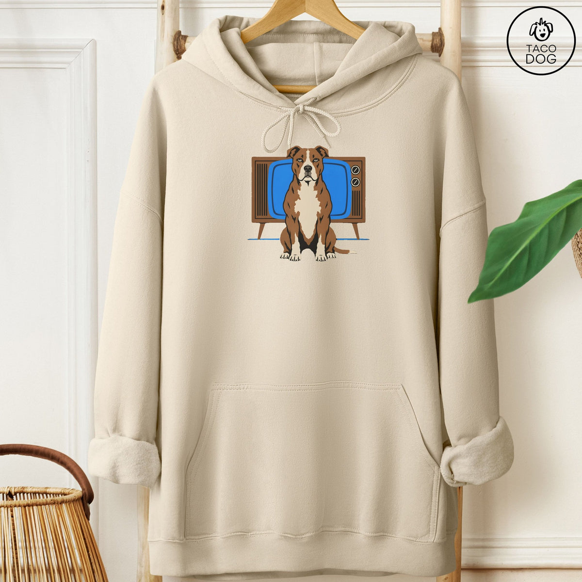 Pitbull Program Hoodie Sand Taco-Dog