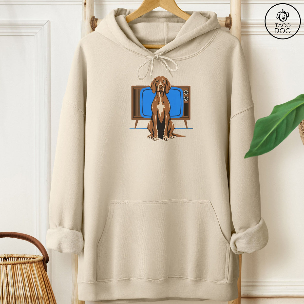 Vizsla Program Hoodie Sand Taco-Dog