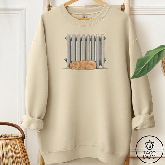 Pomeranian Radiator Sweatshirt Sand Taco-Dog
