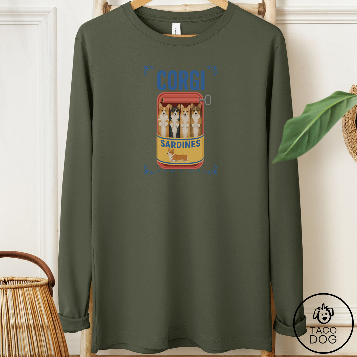 Corgi Sardines Long Sleeve Tee